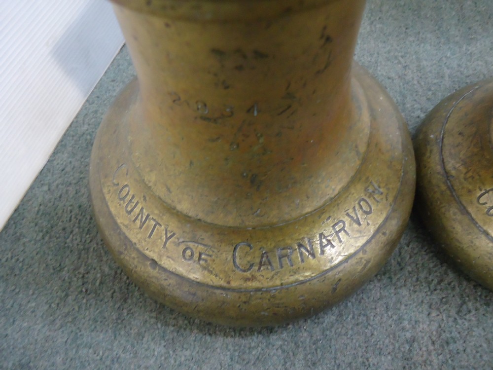 Set 4 Large Brass Weights View II