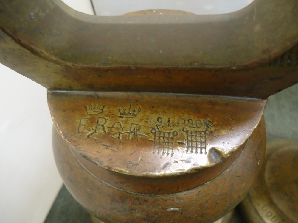 Set 4 Large Brass Weights View III