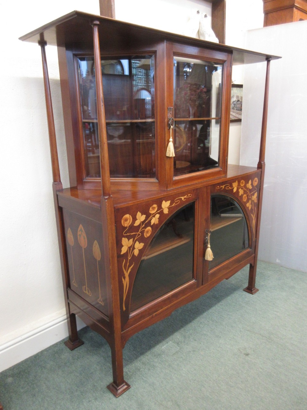Inlaid Art Noveau Cabinet