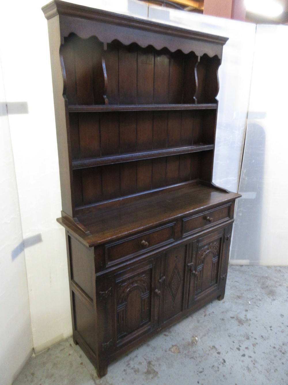 Oak Dresser & Rack 