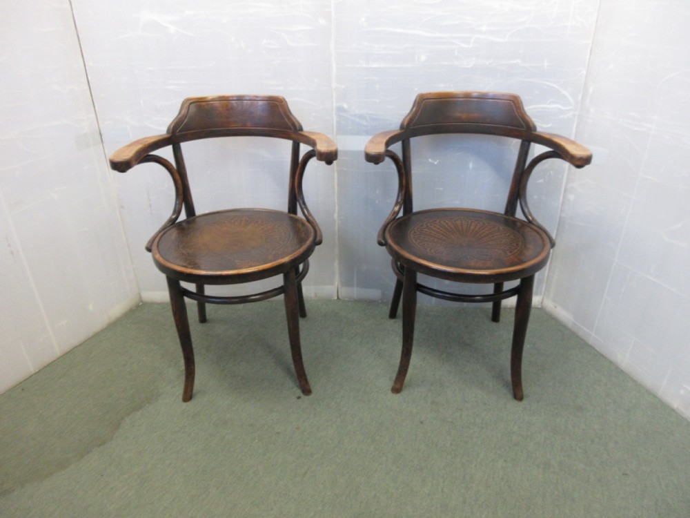 Pair Of Bentwood Thonet Carvers