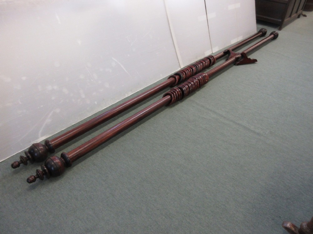 10' Mahogany Curtain Poles