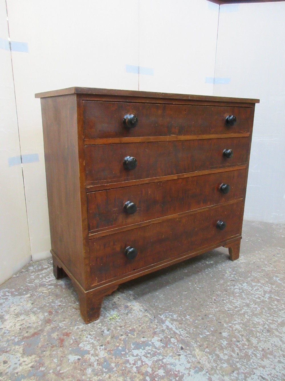 Pine Scrumbled Chest Of Drawers