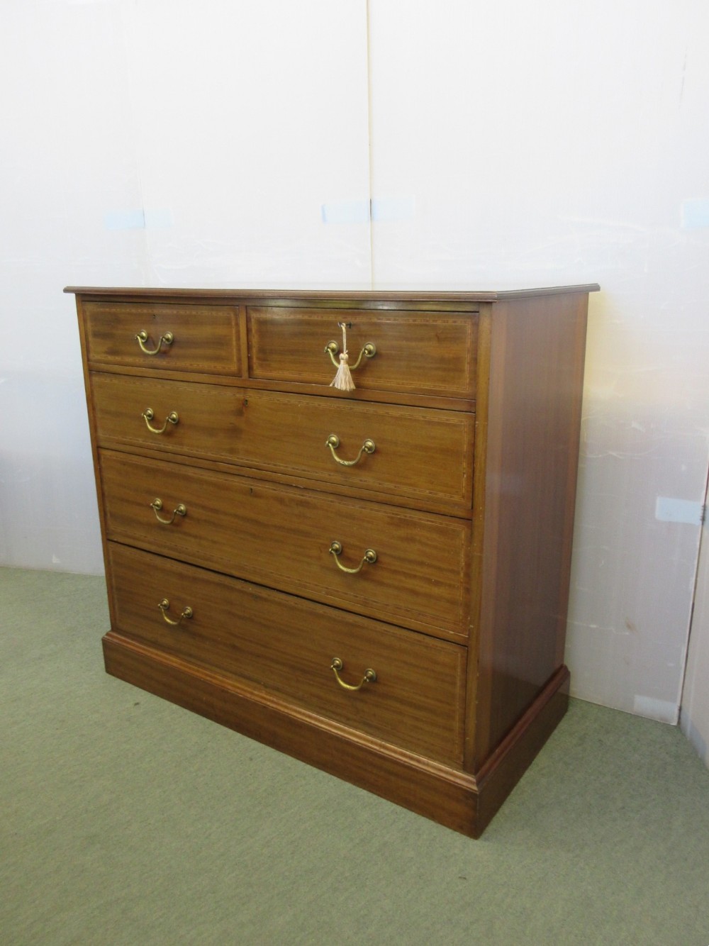 Inlaid Mahogany Chest Of Drawers 