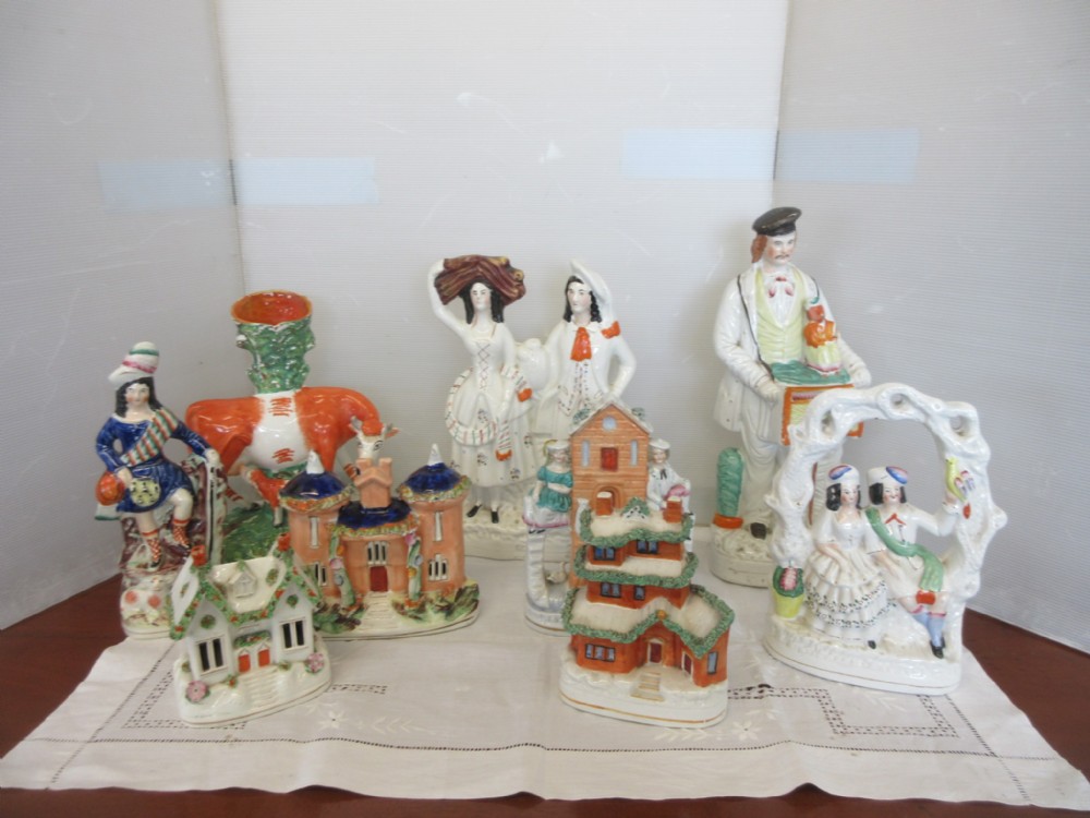 9 Staffordshire Figures 