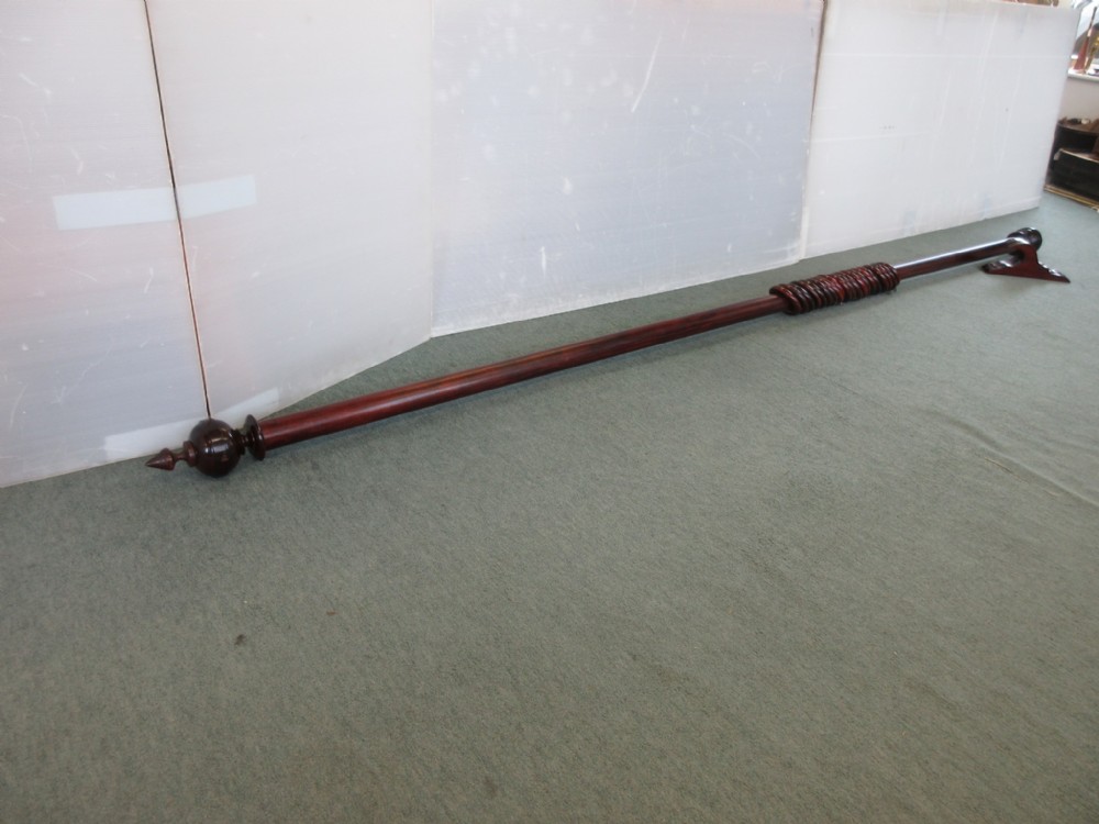 Mahogany Long Curtian Pole
