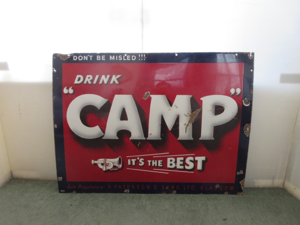 Camp Enamel Sign