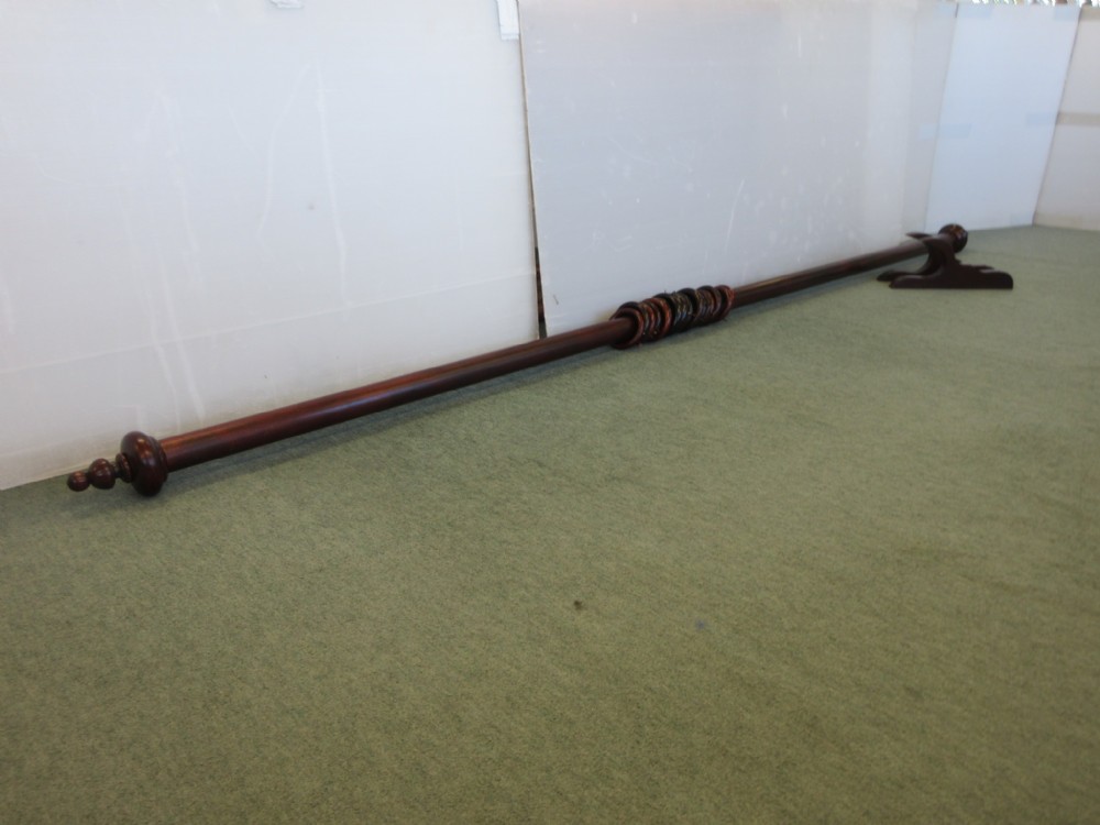 Mahogany Long Curtian Pole