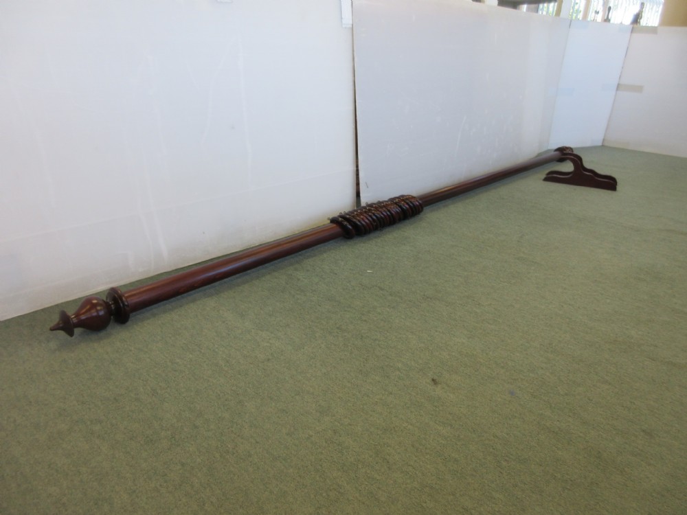 Mahogany Long Curtian Pole