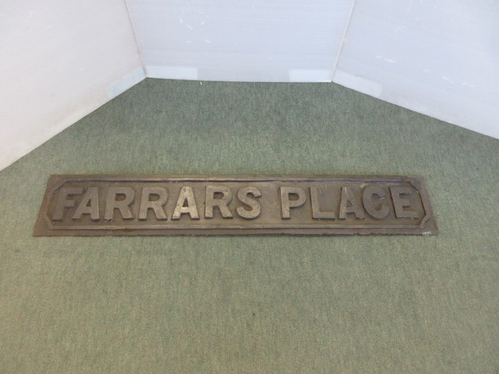  Farrars Place Victorian Street Sign
