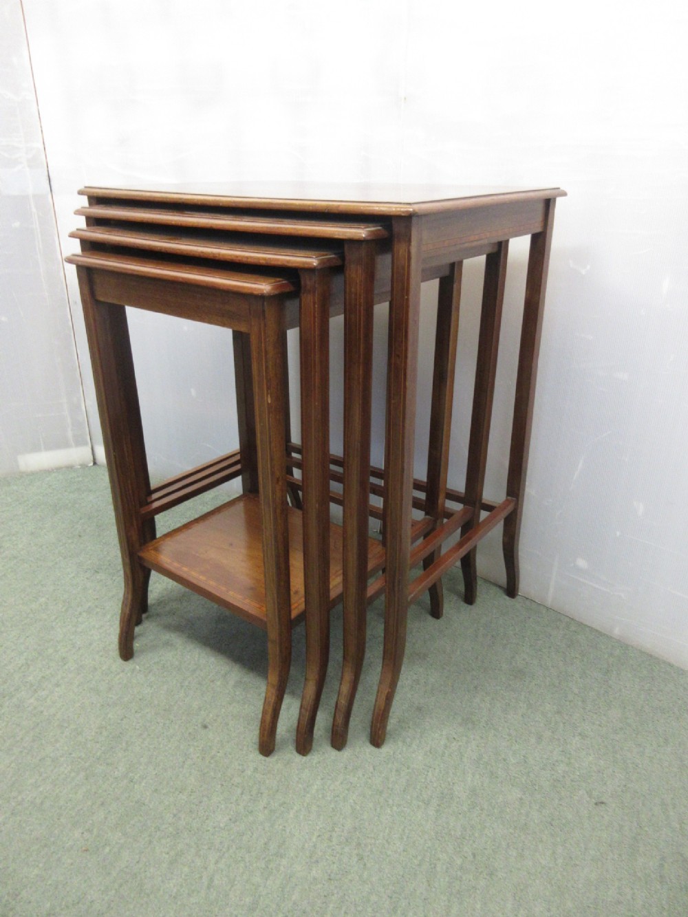 Mahogany Nest Of 4 Tables 