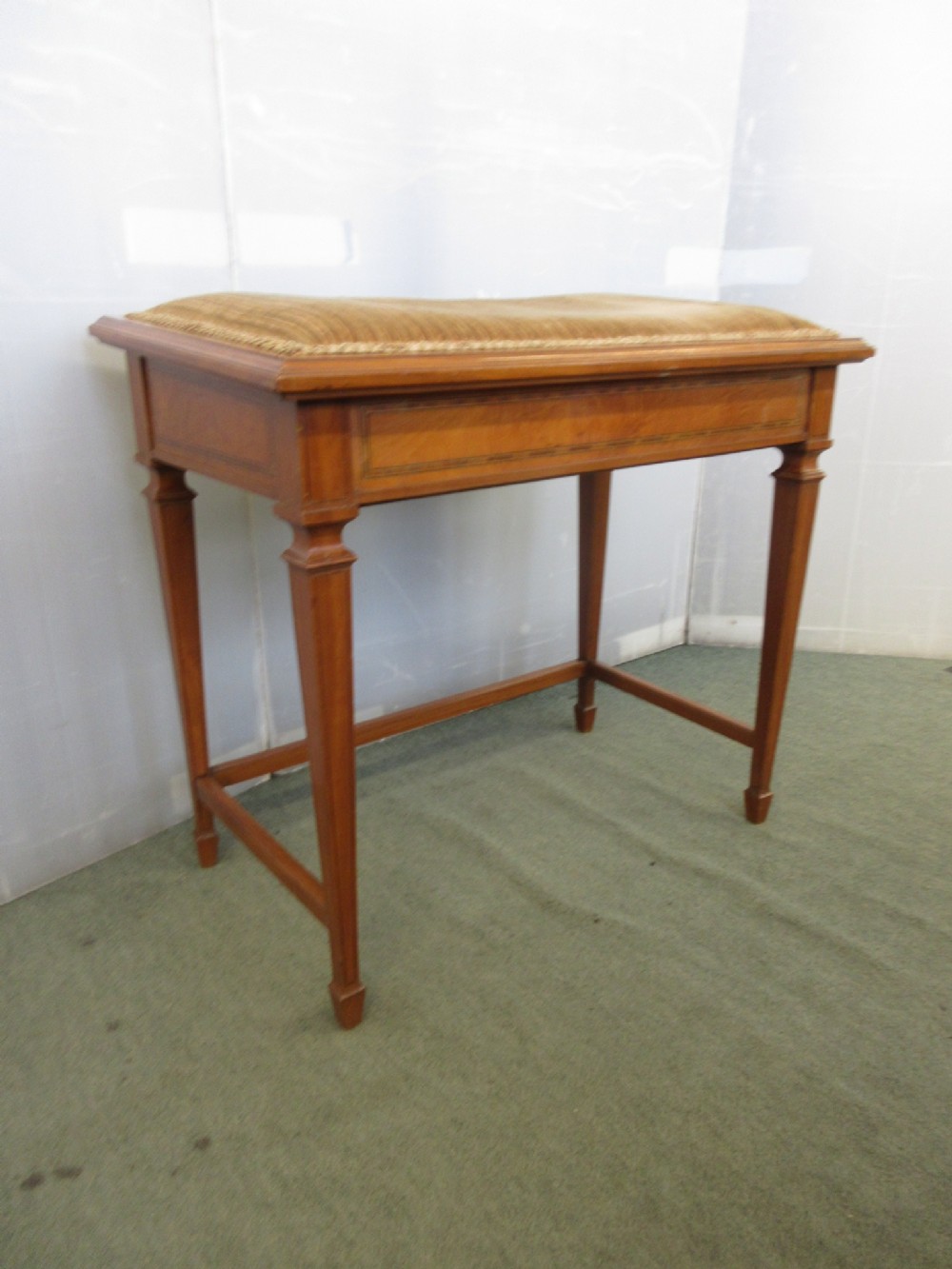 Walnut Piano Stool 