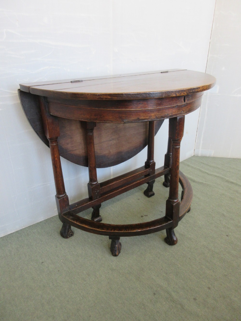 Oak Demilune Hall Table 
