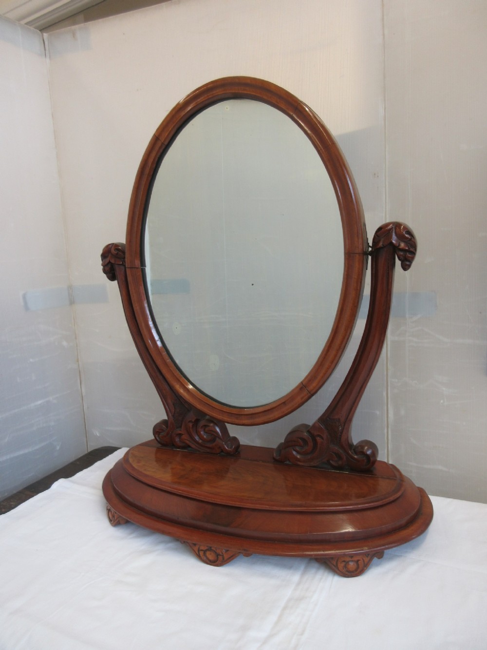Mahogany Toilet Mirror 