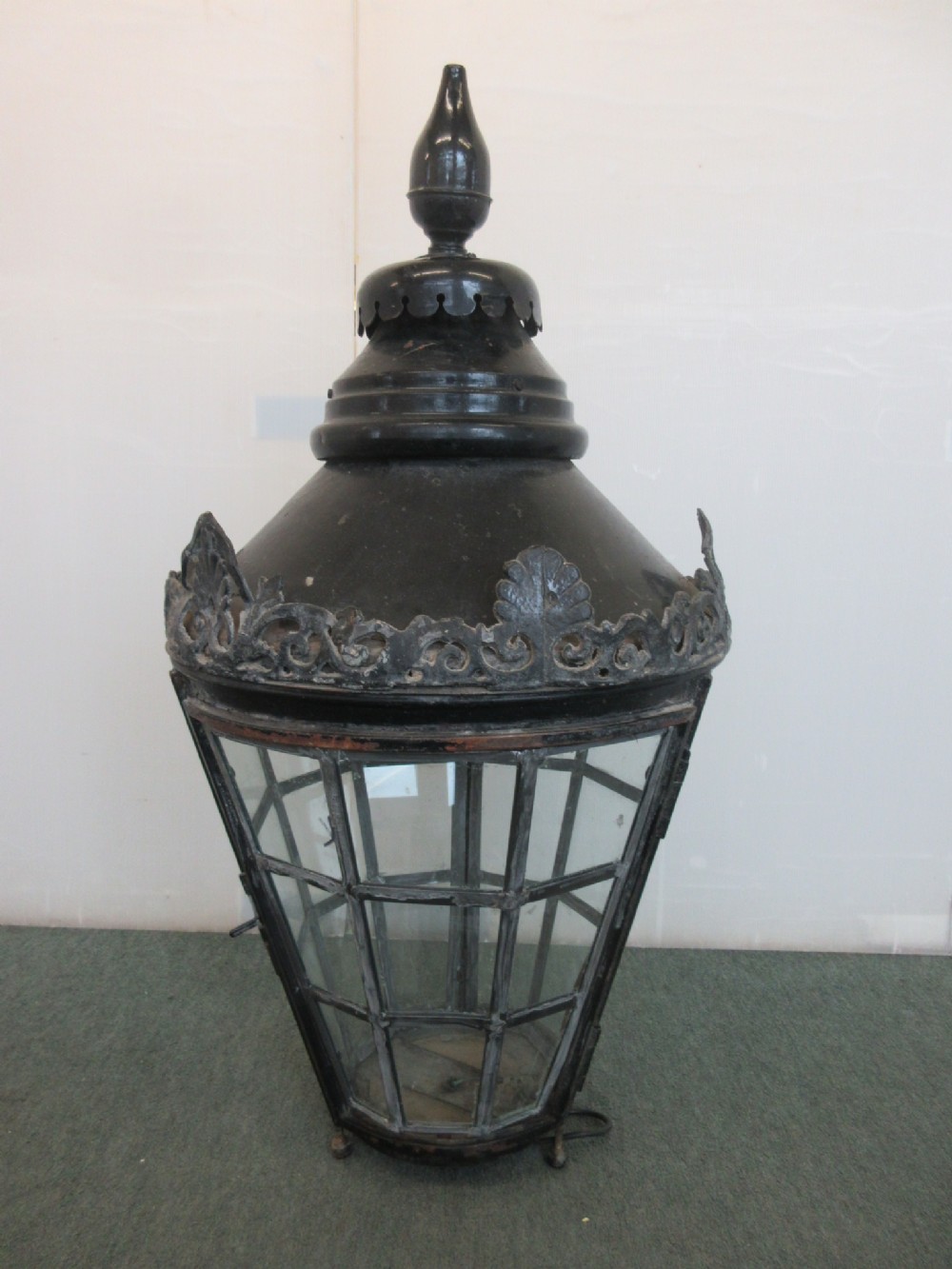 19th Century Round Copper Top Lantern 