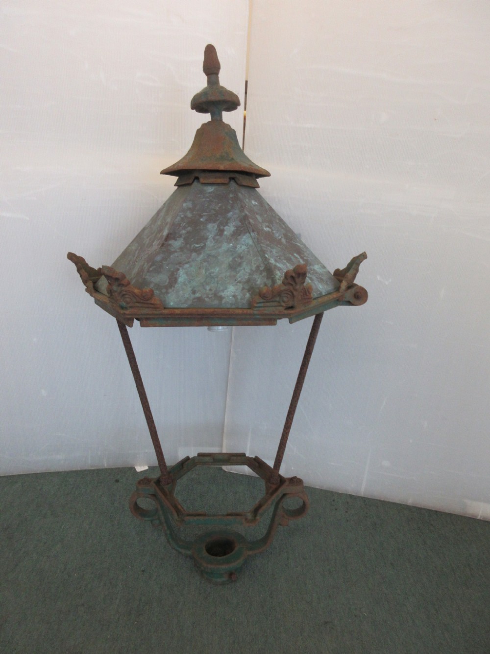 Victorian Lantern Iron & Copper Top