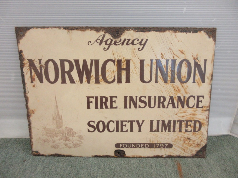 Norwich Union Enamel Sign