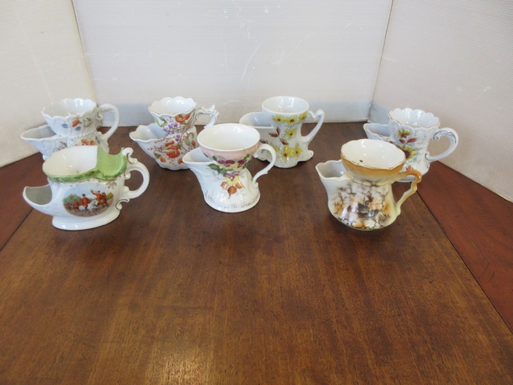 7 Victorian Shaving Mugs