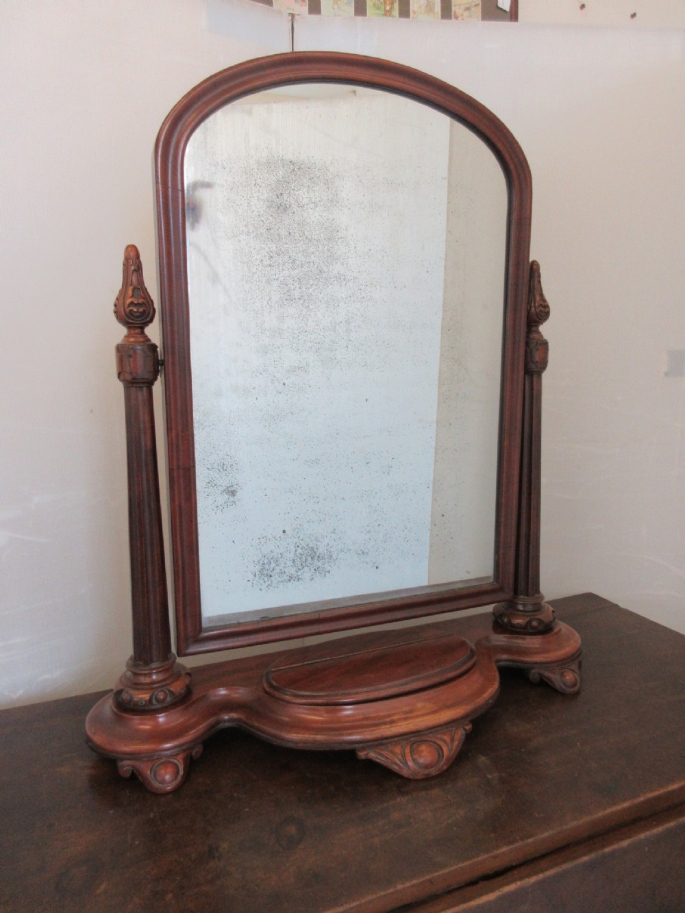 Mahogany Toilet Mirror 