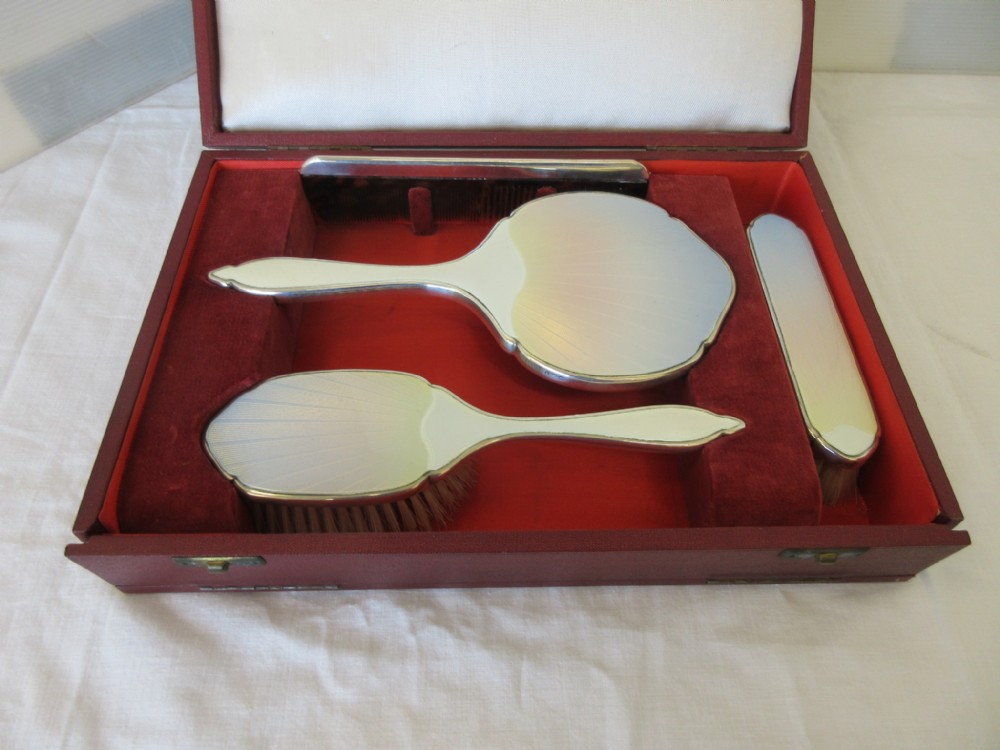 Silver & enamel Ladies Set