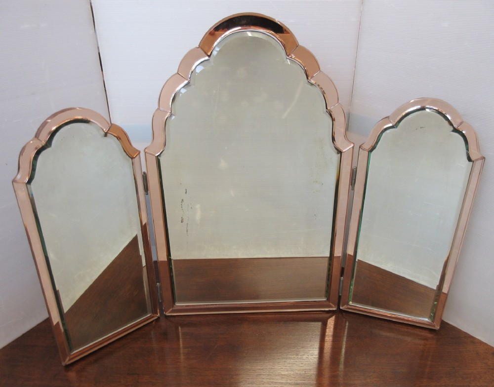 Very Rare Quality Deco Triple Mirror