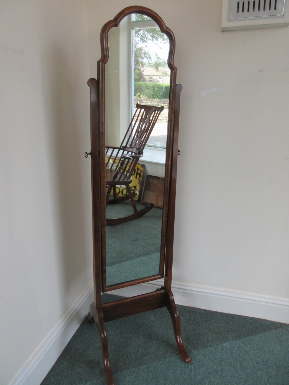 Walnut Cheval Mirror C1930