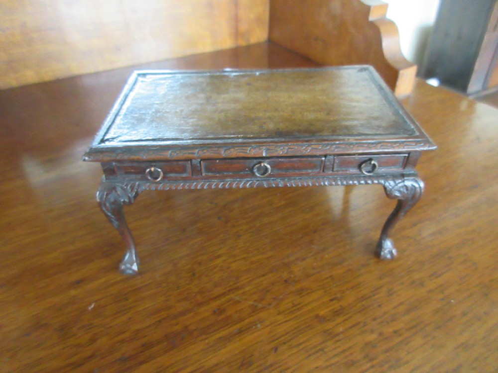 Apprentice Piece Mahogany Leather Top Desk.