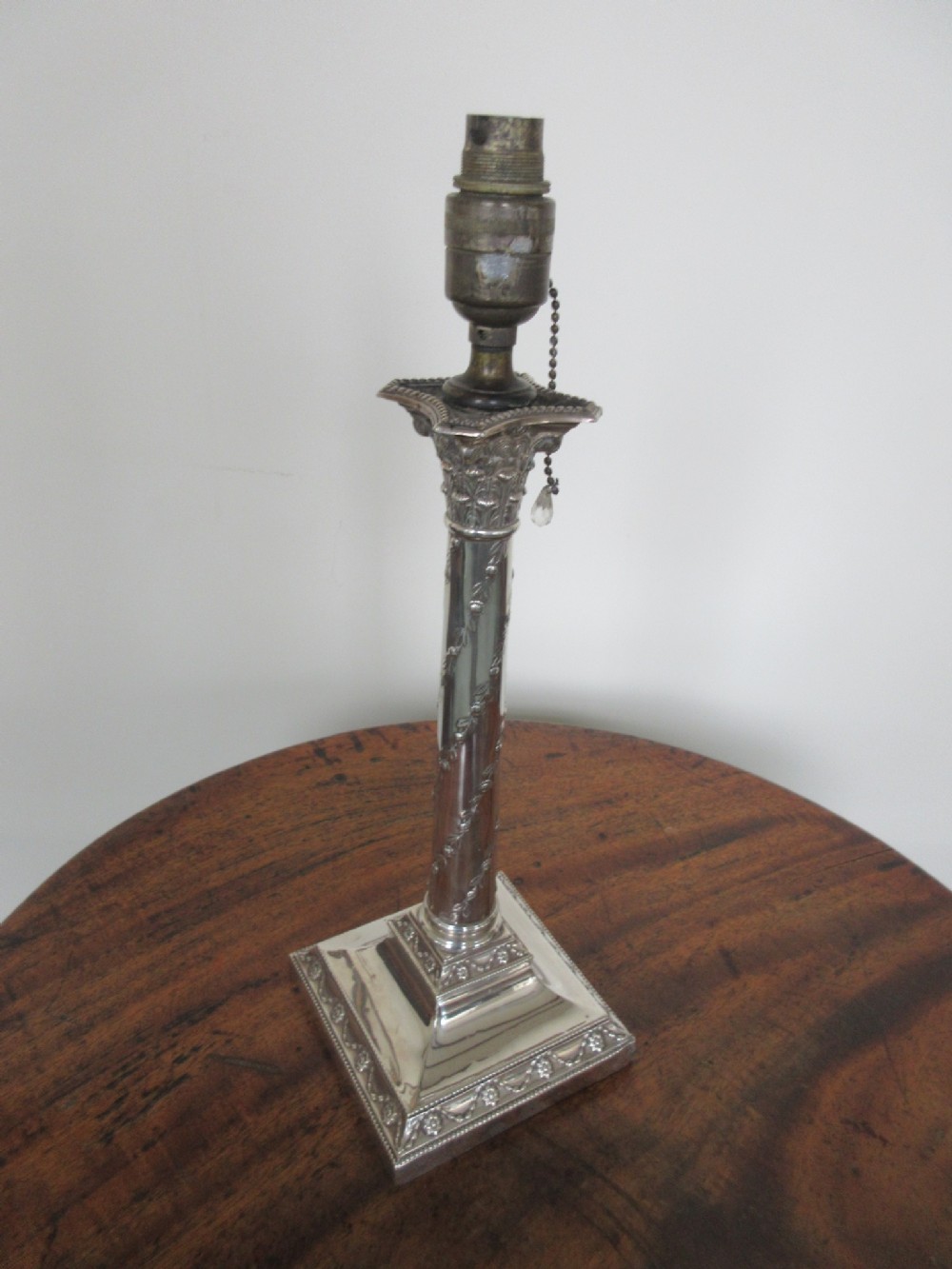 Silver Table Lamp Fattorini & Sons Sheffield 1909.