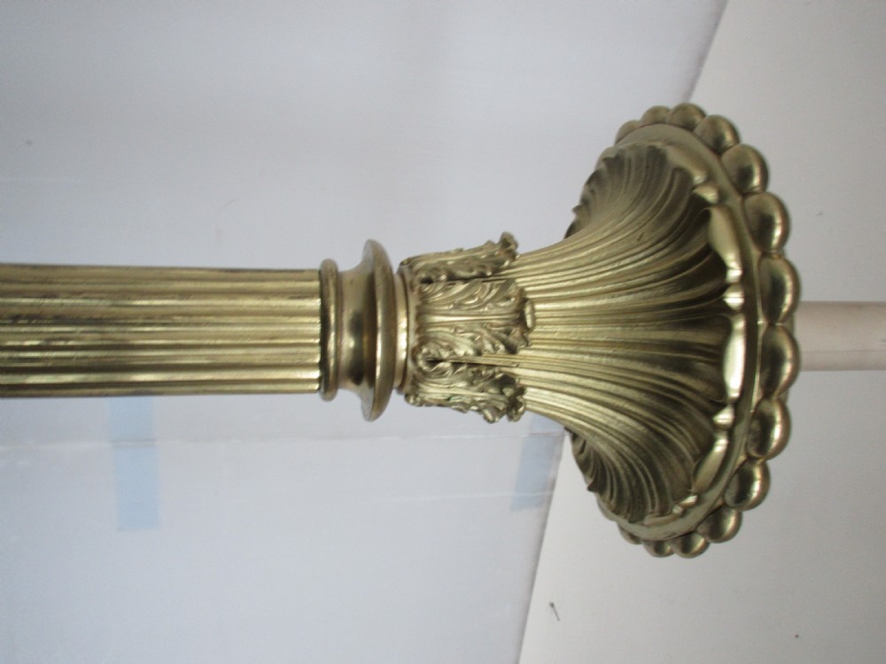 Large Brass Very Heavy Cast Standard Lamp  View VI