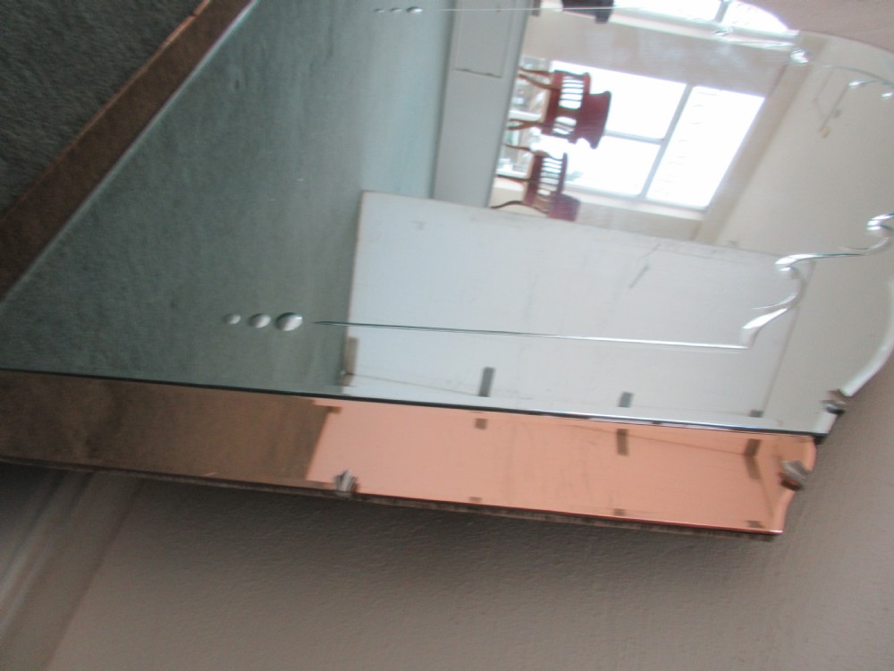 Art Deco Mirror Arched Cut Glass Top. View III