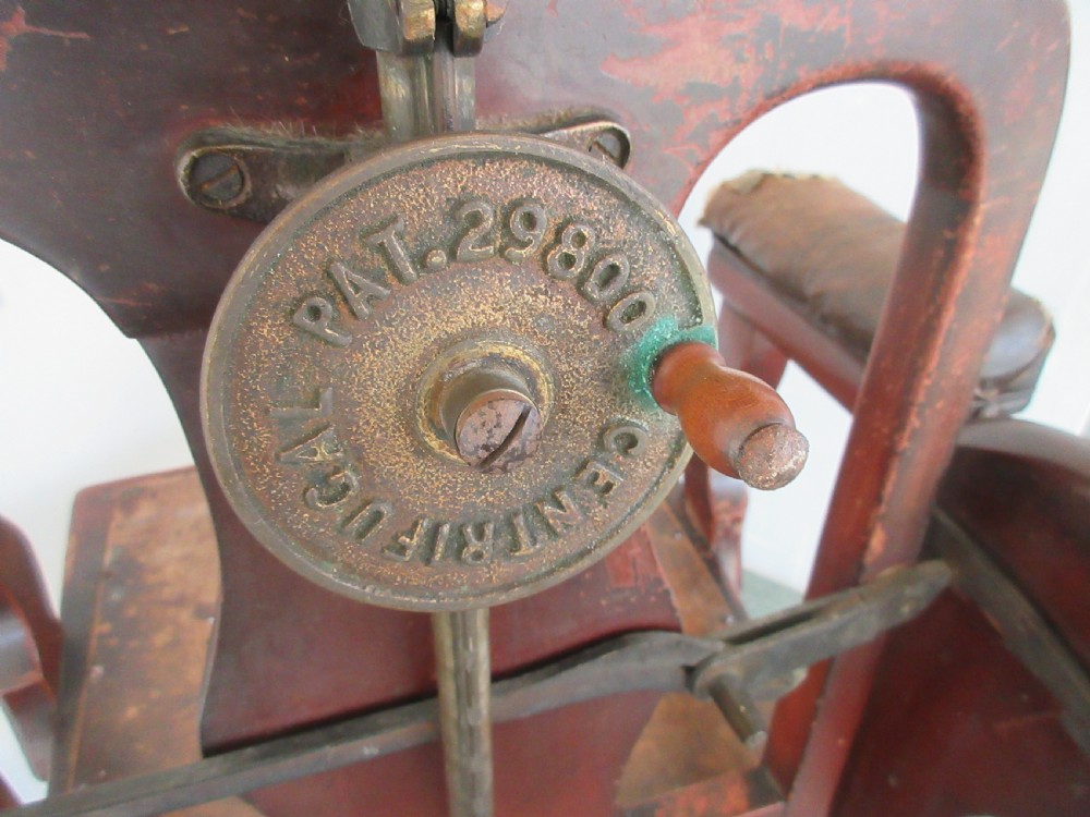 Barber's Chair Circa 1920 Adjustable Back & Headrest. View VIII