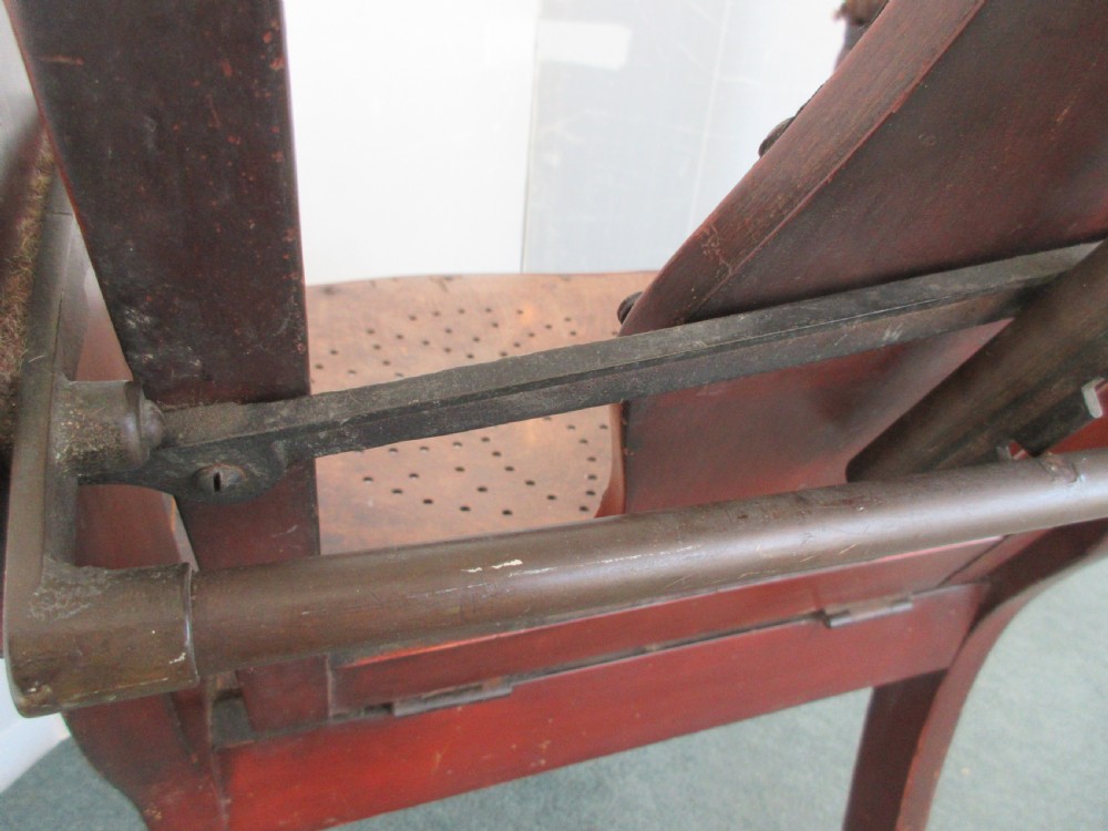 Barber's Chair Circa 1920 Adjustable Back & Headrest. View XII