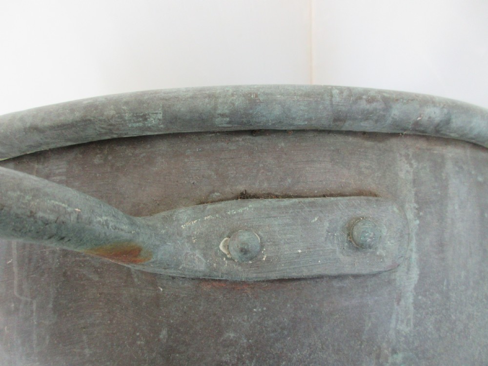 Large Copper Two Handled Mixing Bowl. View VI