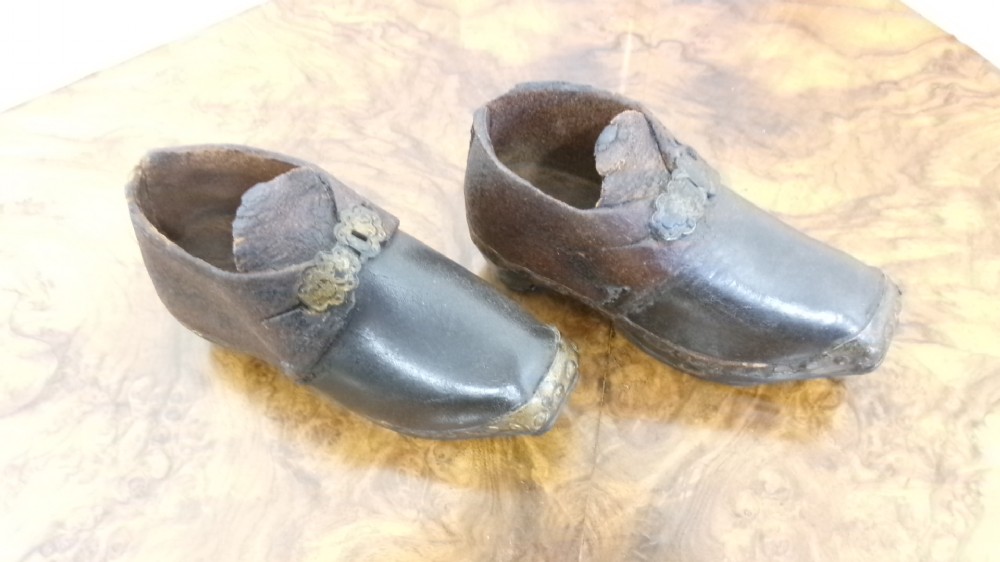 Pair Of Children's Victorian Leather Clogs View III