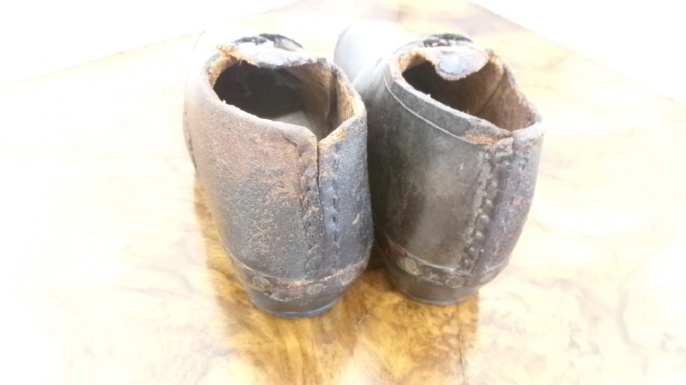 Pair Of Children's Victorian Leather Clogs View VI