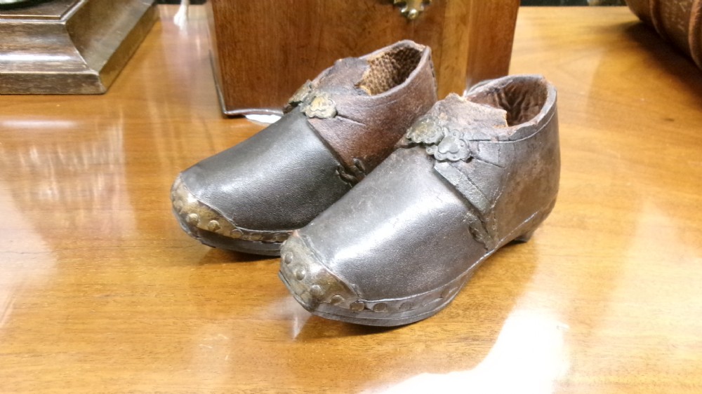 Pair Of Children's Victorian Leather Clogs View XI