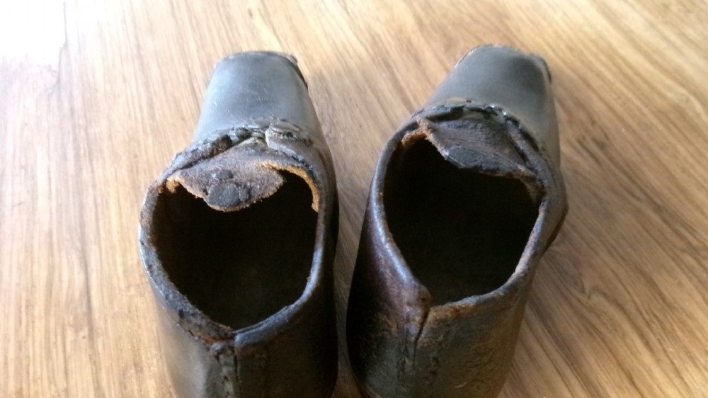 Pair Of Children's Victorian Leather Clogs View XII