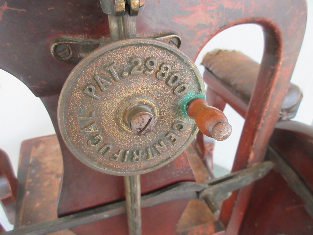 Barber's Chair Circa 1920 Adjustable Back & Headrest View VII