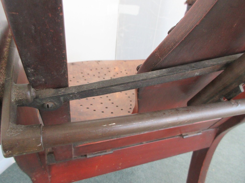 Barber's Chair Circa 1920 Adjustable Back & Headrest View XI