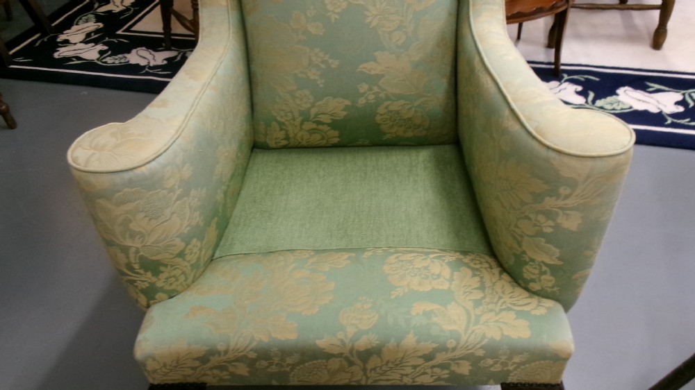 Circa 1920's Green Wing Arm Chair View XII