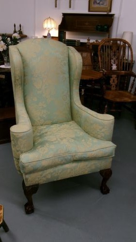Circa 1920's Green Wing Arm Chair View II