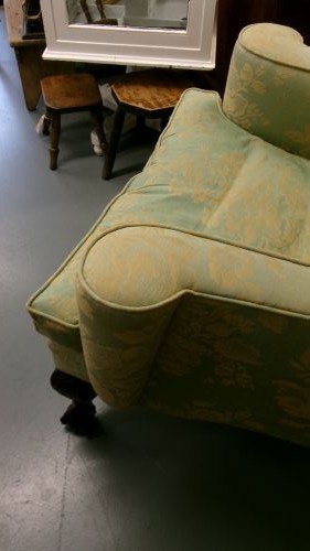 Circa 1920's Green Wing Arm Chair View V