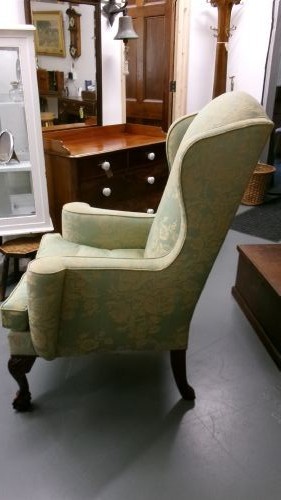 Circa 1920's Green Wing Arm Chair View IV