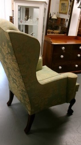 Circa 1920's Green Wing Arm Chair View X