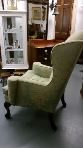 Circa 1920's Green Wing Arm Chair View VIII