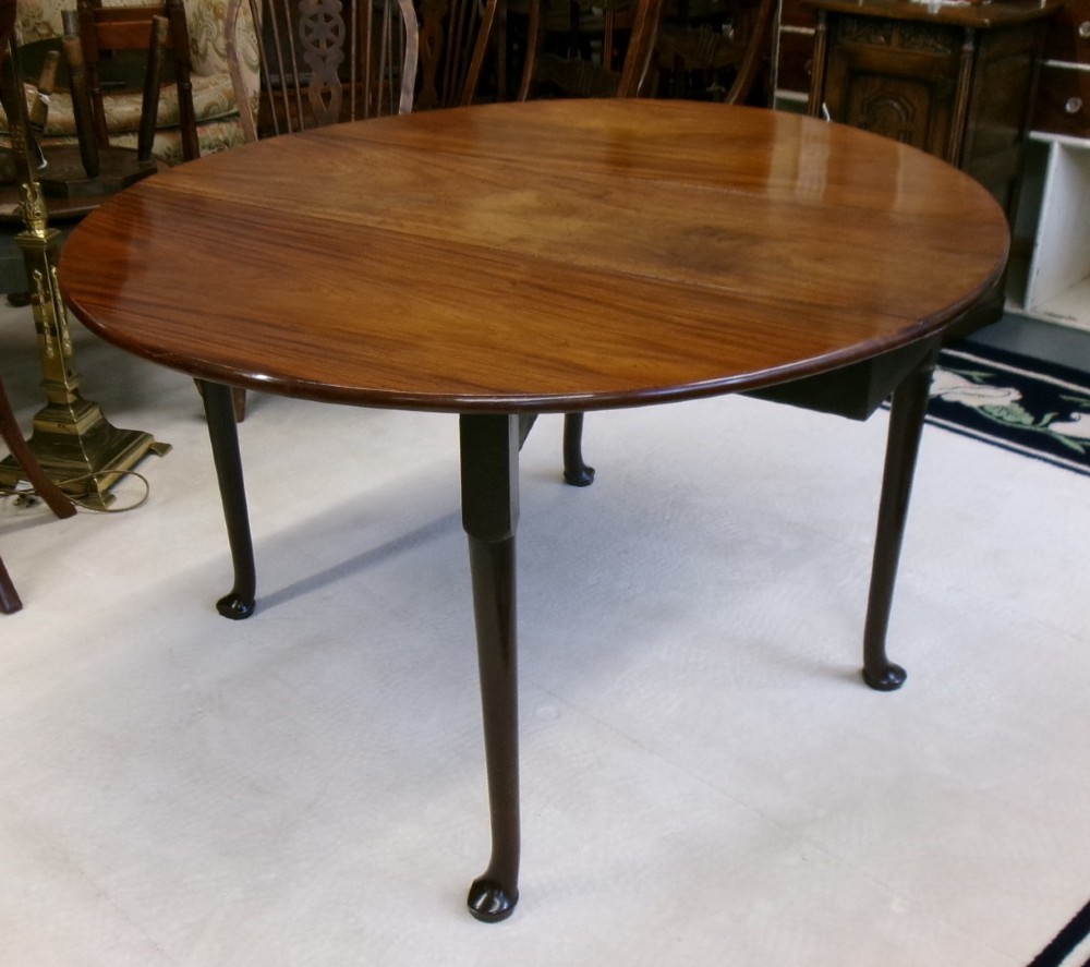 Georgian Padfoot Mahogany Drop Leaf Table View IV
