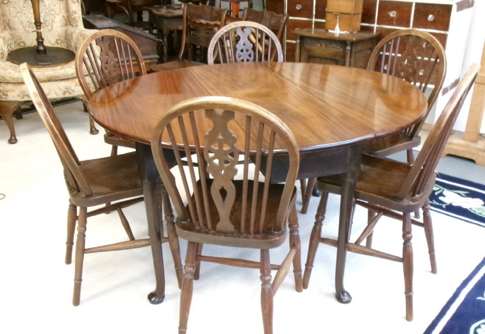 Georgian Padfoot Mahogany Drop Leaf Table View IX
