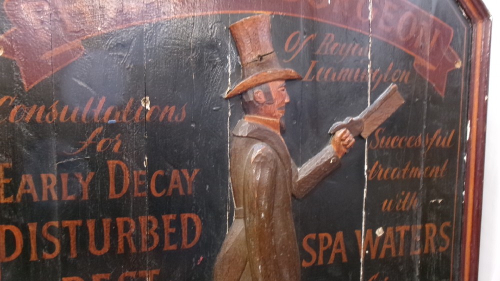 Late Victorian Wooden Advertising Doctor's Sign View VIII