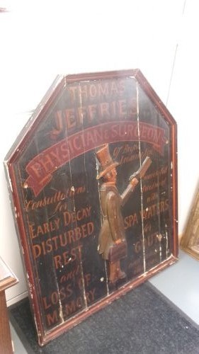 Late Victorian Wooden Advertising Doctor's Sign View XI