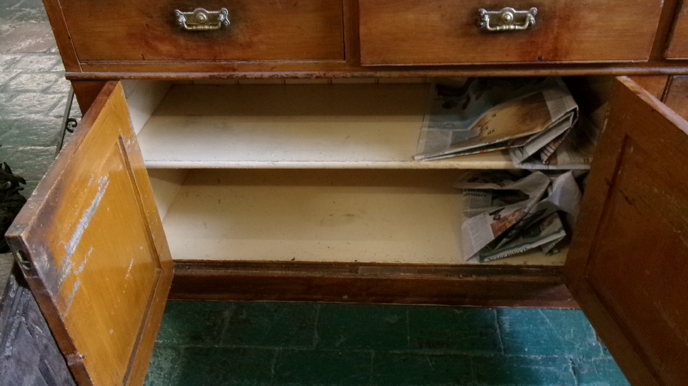 Large Victorian Pine Scumble Kitchen Cupboard View VIII